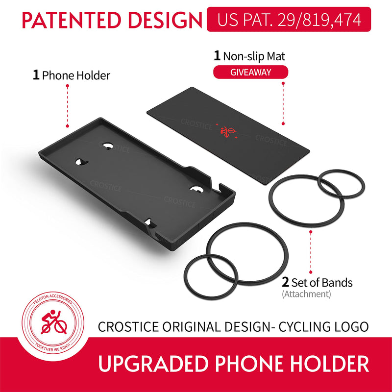 [Australia - AusPower] - Crostice Phone Tray for Peloton, Upgraded Cell Phone Holder for Peloton Bike & Bike+, Accessories for Peloton 