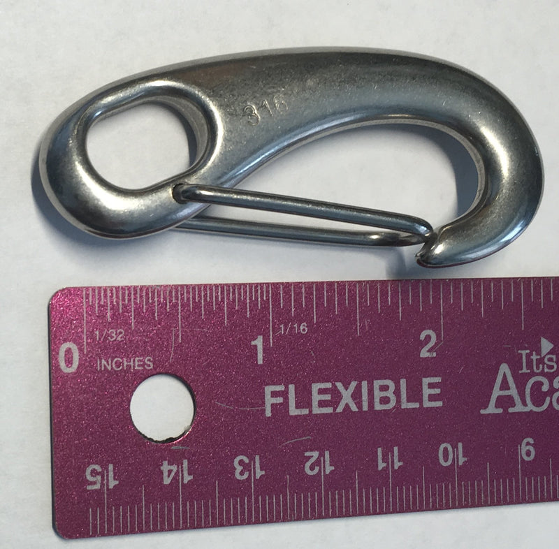 [Australia - AusPower] - 3 Pieces Stainless Steel 316 Spring Snap Lobster Claw 2 3/4" Marine Grade 