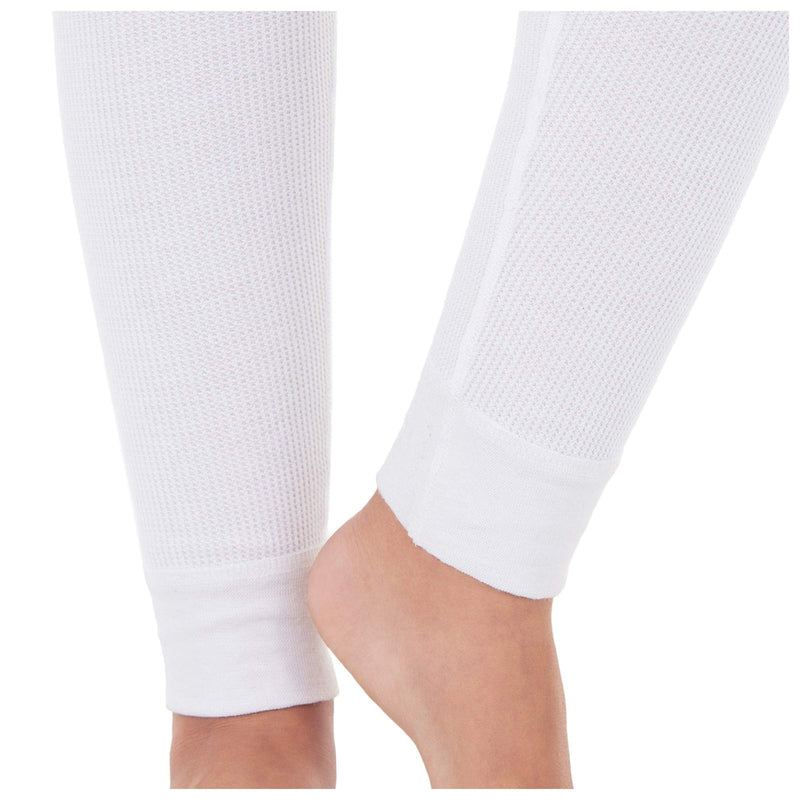 [Australia - AusPower] - Fruit of the Loom Women's Micro Waffle Thermal Bottom 1X White 