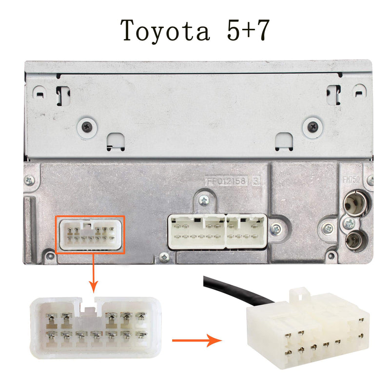 [Australia - AusPower] - Bluetooth Car Kit, Yomikoo Car Audio USB AUX Input Bluetooth 5.0 Music Adapter with Wireless Hands Free for Toyota 5+7pin Avensis Corolla Highlander RAV4 Yaris 