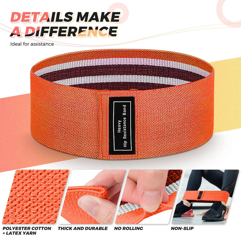[Australia - AusPower] - Exercise Workout Bands, Resistance Bands for Women, 3 Levels Booty Bands for Legs and Butt 
