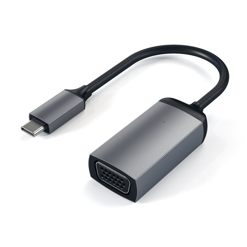 [Australia - AusPower] - Satechi Type-C to VGA 1080p/60Hz USB-C Cable Adapter for MacBook, Google ChromeBook, Pixel and More (Space Grey) Gray (Space Gray) 