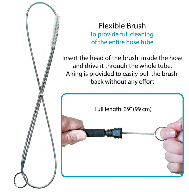 [Australia - AusPower] - InnerFit Hydration Bladder Cleaning Kit - 5 in 1 Water Bladder Cleaning Kit for Universal Bladders - 3 Brushes - 1 Collapsible Frame - 1 Carrying Pouch 