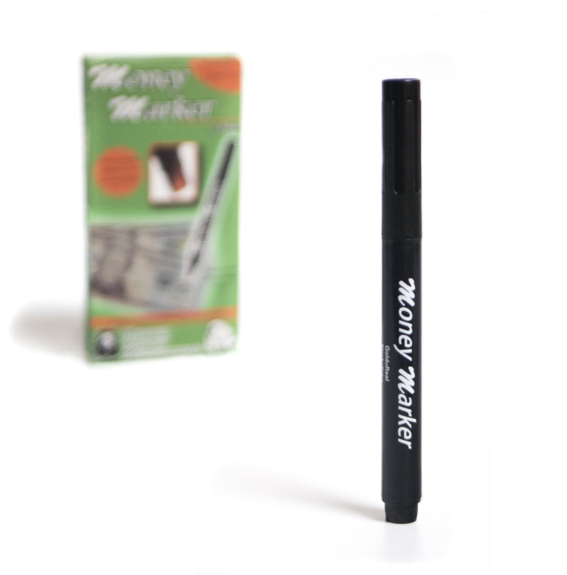 [Australia - AusPower] - Money Marker (5 Counterfeit Pens) - Counterfeit Bill Detector Pen with Upgraded Chisel Tip - Detect Fake Counterfit Bills, Universal False Currency Pen Detector Pack 1 