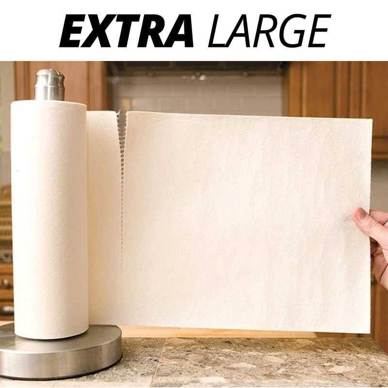 [Australia - AusPower] - Friendly Straw Reusable Super Absorbent Biodegradable Bamboo Paper Towels (Roll of 30, 12x11 Inches XL Towels) 