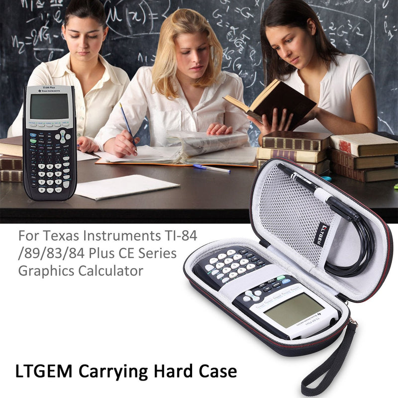 [Australia - AusPower] - LTGEM Case for Texas Instruments TI-84, 89/83 / Plus/CE Graphics Calculator-Includes Mesh Pocket.(Hard and Black) 1-Grey 