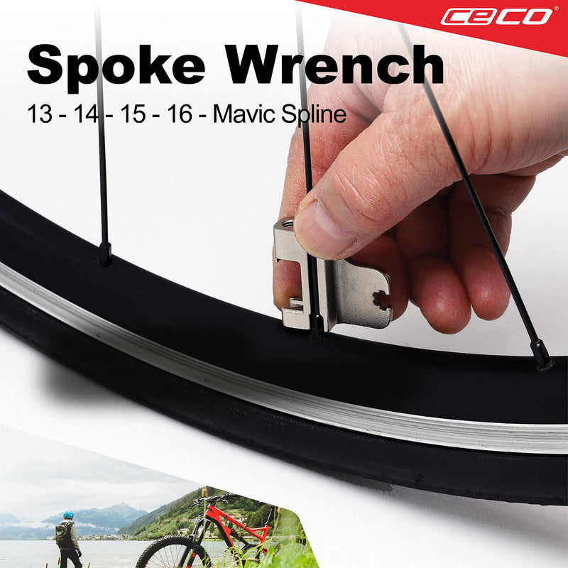 [Australia - AusPower] - CECO-USA 17 Function Bike Tool with Chain Breaker – Bicycle Multi Tool – Ultra Slim, Compact Pocket Sized, Lightweight – High Strength CR-V 6150 Tool Steel – Easy To Carry 