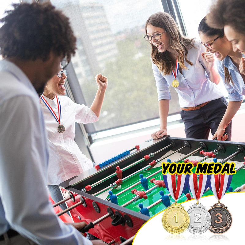 [Australia - AusPower] - Gold Silver Bronze Award Medals Olympic Style Winner Award Medals Metal Medals Prizes with Neck Ribbon for Competitions Party Olympic Home Work School Bar Costume Parties 10 