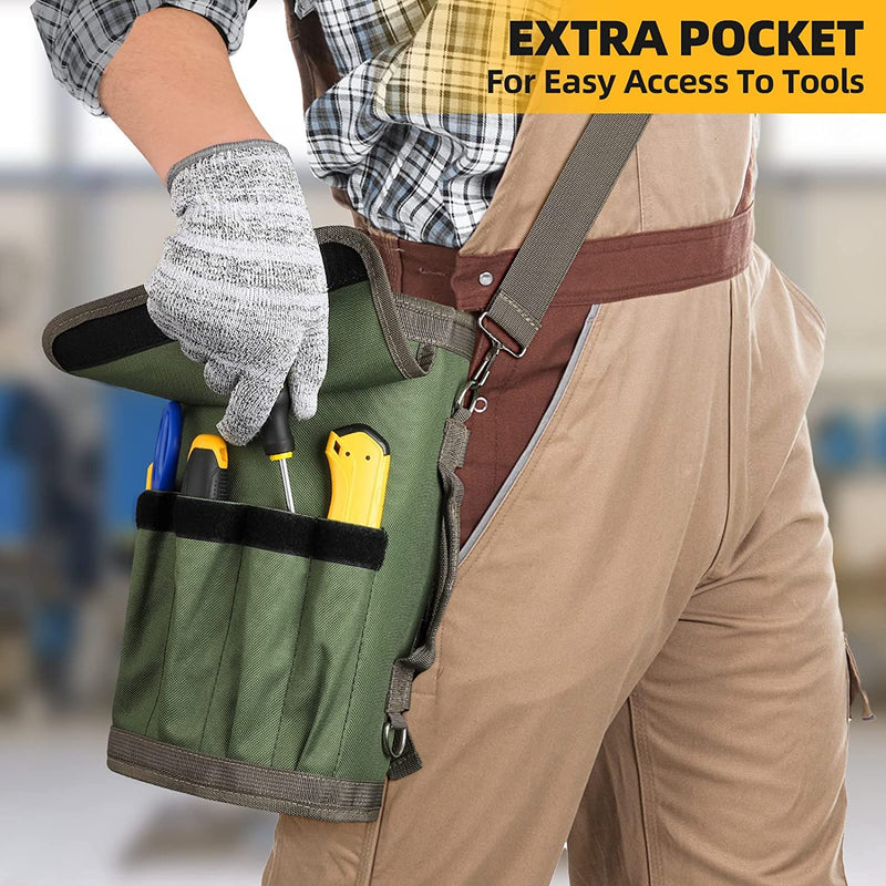 [Australia - AusPower] - Tool Roll Up Bag, UUP Tool Roll Organizer, Heavy Duty Tool Bag for Men and Women, Compact & Portable Roll Up Tool Bag with 2 Detachable Small Tool Pouch, Tool Storage Kit for Mechanic & Electrician, Father Day Gifts for Dad Tool Roll Bag 