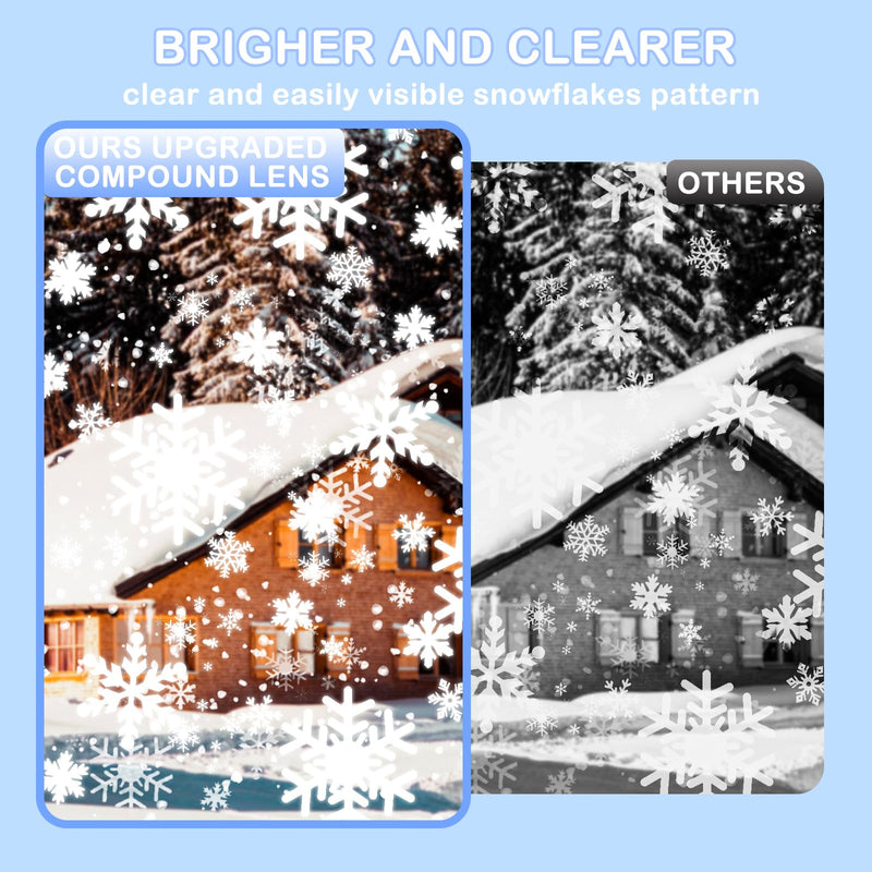 [Australia - AusPower] - Christmas Snowflake Projector Lights Outdoor, Owl-Shaped Snow Light Projector, Dynamic Snowfall Show Landscape Lamp Projection with Remote Control for Xmas Holiday Wedding Indoor Garden Patio Party 