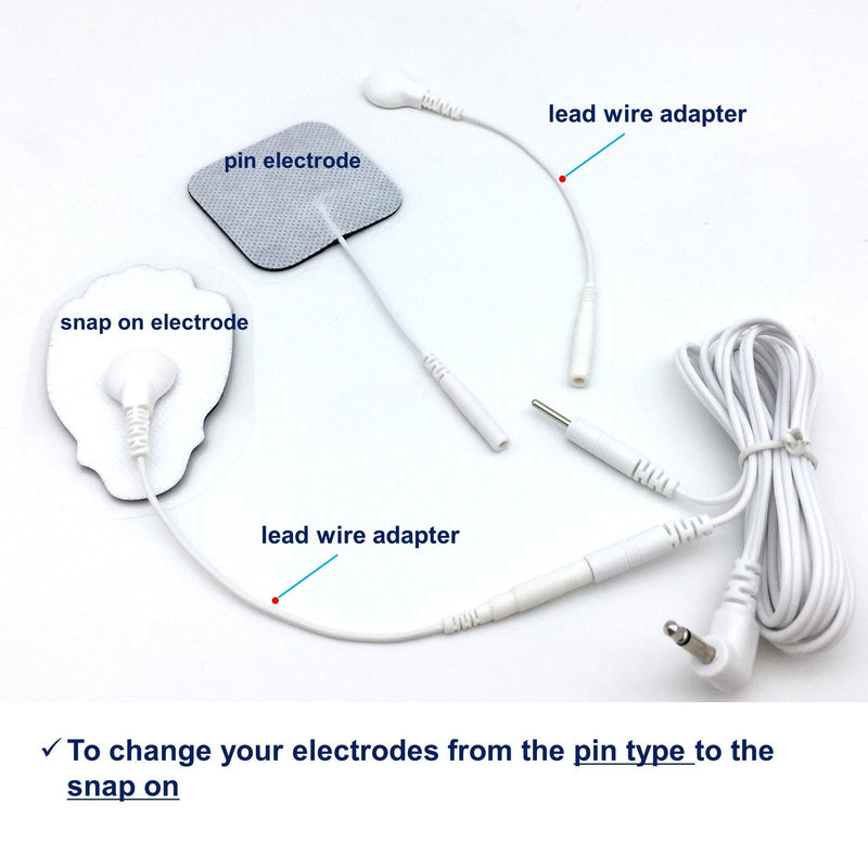 [Australia - AusPower] - Electrodes Cable Lead Wires Converter for Electric Massager 