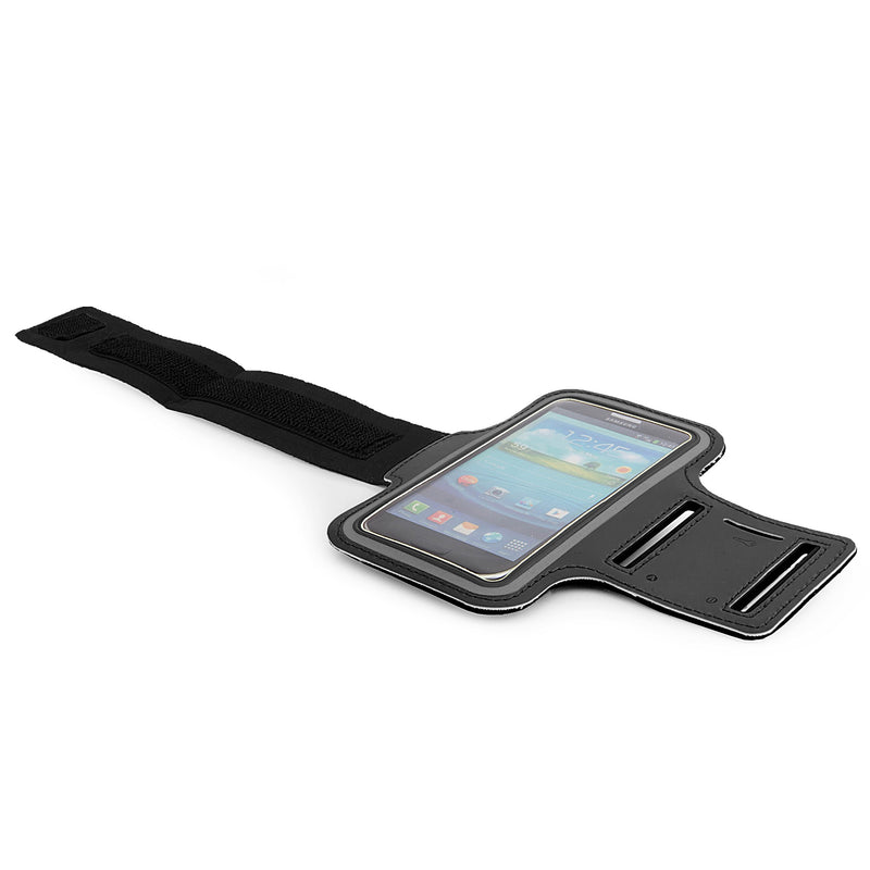 [Australia - AusPower] - SumacLife Workout Smartphone Armband with Key Slot for iPhone 5s/Z3/Lumia/Moto - Black Standard Packaging 