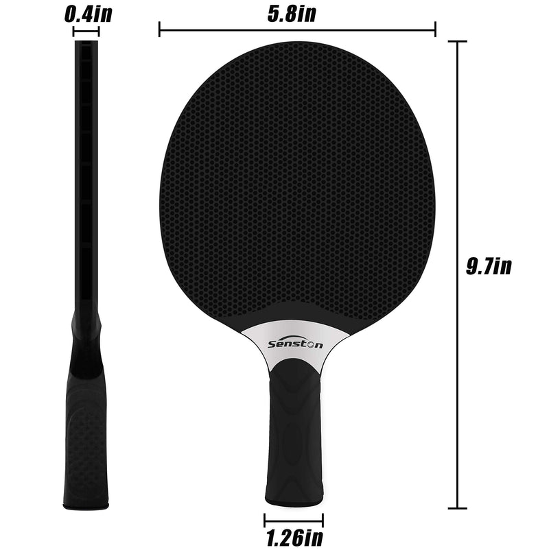 [Australia - AusPower] - Senston Table Tennis Rackets Set, Professional Table Tennis Racket, Composite Rubber Ping Pong Paddle Set black 