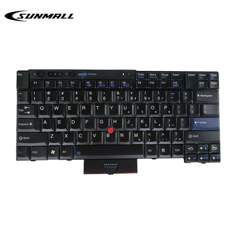 [Australia - AusPower] - T410 Keyboard, SUNMALL New Laptop Keyboard with Pointer for Lenovo ThinkPad t410 t420 t510 t520 x220 t400 t420s US Layout Black 