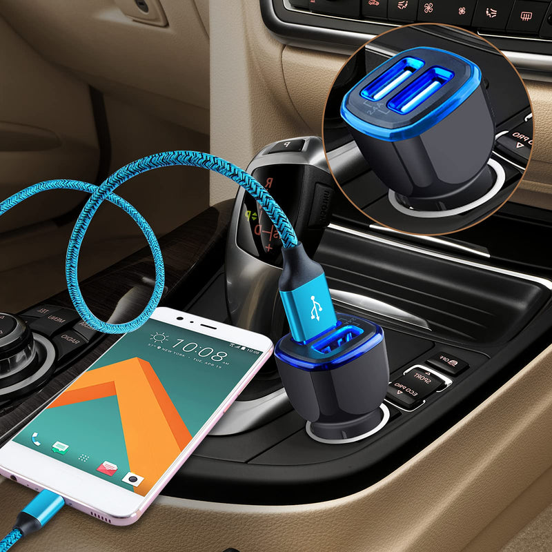 [Australia - AusPower] - Android Dual 2.4A Power Drive Car Charger Adapter for Moto One 5G UW Ace/Edge 5G UW, Mini Flush Fit Cigarette Lighter USB Car Plug for Samsung Galaxy S22+ Ultra S21 S20 A32 A52 A42 A51 A21 A11 A12 S10 
