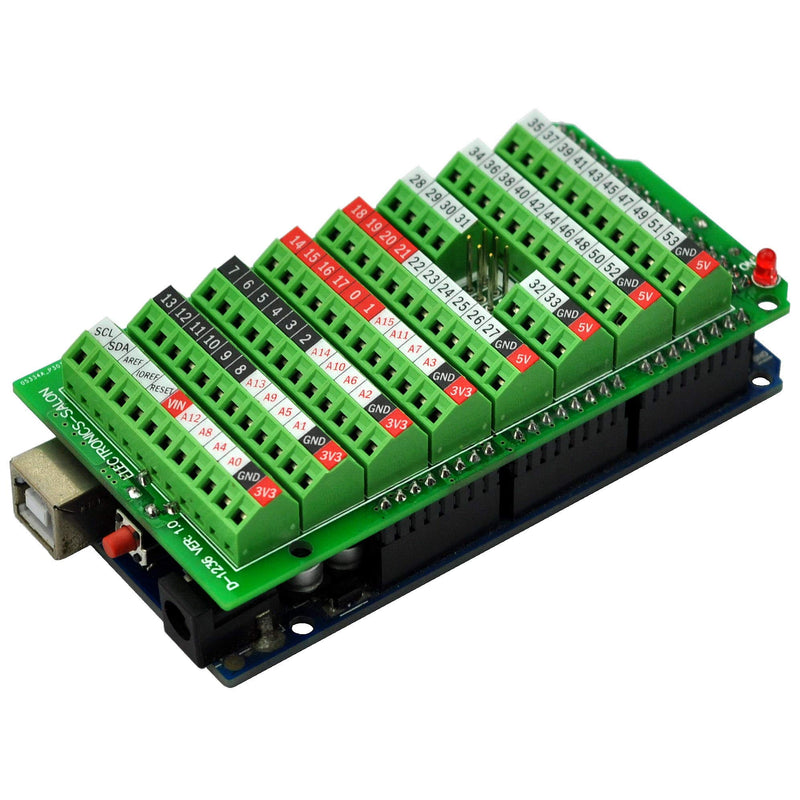 [Australia - AusPower] - Electronics-Salon Screw Terminal Block Breakout Module, for Arduino MEGA-2560 R3. 