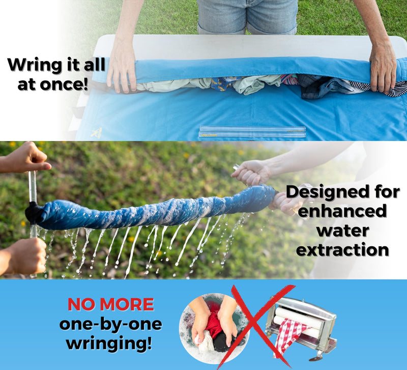 [Australia - AusPower] - Dezitrek Ultra Light Clothes Wringer - Manual Hand Crank Laundry Wringer for Off Grid Living, Camping, Hotel and Travel - Compact and Eco-Friendly Towel Wringer for Drying Clothes Anywhere 