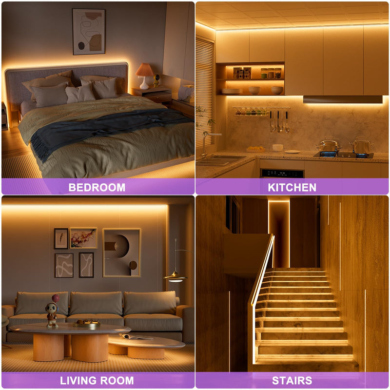 [Australia - AusPower] - MIWISE COB LED Strip Light 32.8ft/10m,CRI 90+ Warm White 2700K High Lumen Dimmable Super Bright Flexible DC24V LED Tape Light with Controller/Dimmer,for Cabinet Home Office DIY Lighting Projects 2700K-32.8ft/10m 