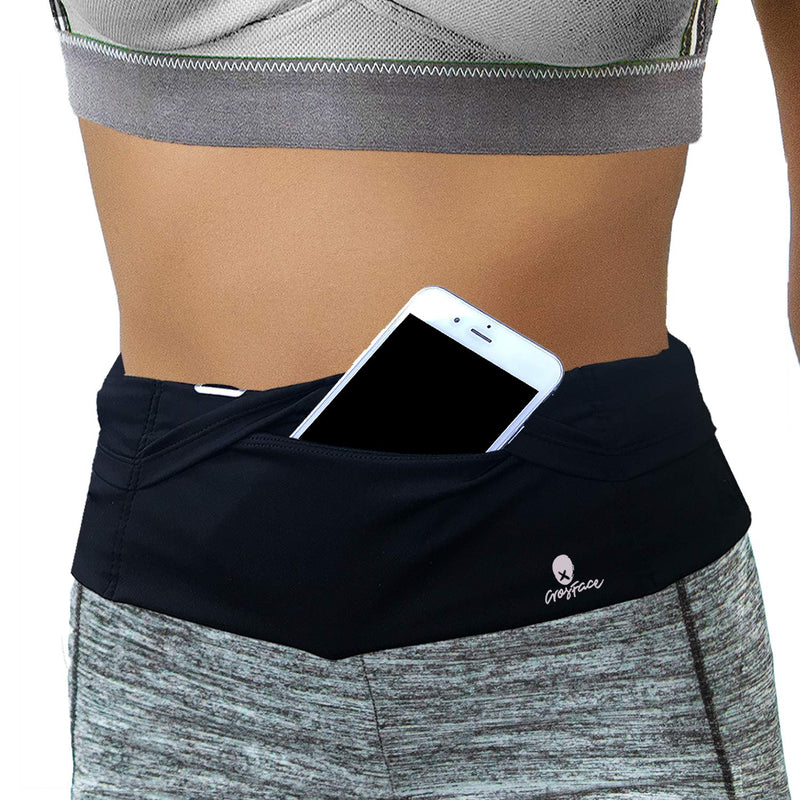 [Australia - AusPower] - Universal Running Belt for all Phone (iPhone 13/12/11/8/7/X/SE/XR/XS/Max/Plus/Pro, Samsung Galaxy S21/S20/S10/S9/S8/Ultra). Sports Waist Pack for Runners, Fitness, Exercise and Gym Workouts (Black) 