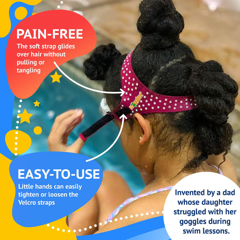 [Australia - AusPower] - Frogglez Kids Swim Goggles with Pain-Free Strap | Ideal for Ages 3-10 | Leakproof, No Hair Pulling, UV Protection 