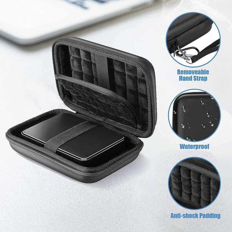 [Australia - AusPower] - ProCase Hard Drive Case 2.5 Inch Bundle with ProCase Hard Travel Tech Organizer Case Bag 