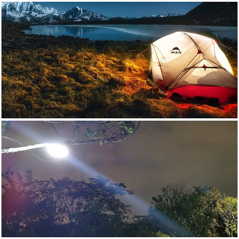 [Australia - AusPower] - IODOO 5000 mAh 3000LM Flashlight Portable LED Camping Lantern Rechargeable Light 15W with Magnet, IPX4 Waterproof Tent Light Survival Kits Power Failure for Christmas Gift 