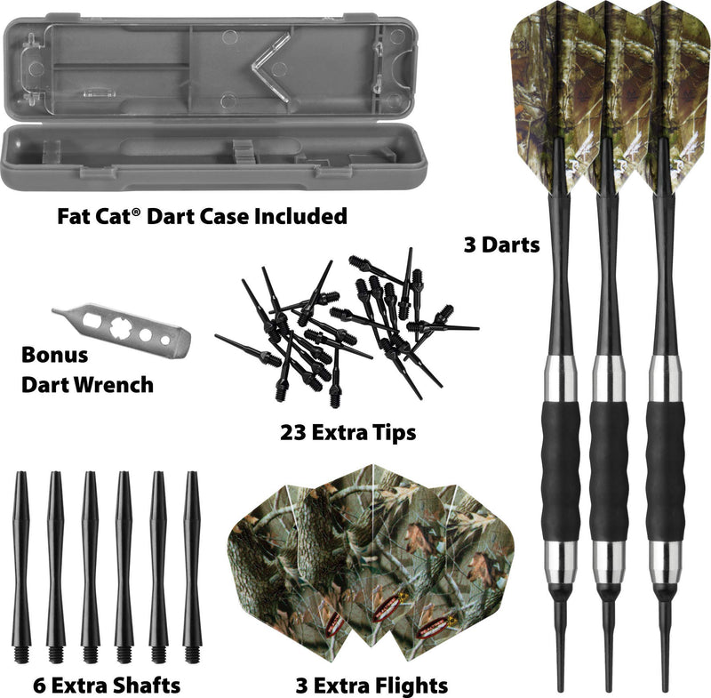 [Australia - AusPower] - Fat Cat Realtree Hardwoods HD Camo Soft Tip Darts with Storage/Travel Case, 16 Grams 