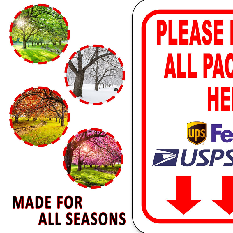 [Australia - AusPower] - Please Deliver All Packages Here Arrows Delivery Sign for Delivery Driver - Delivery Instructions for My Packages from Amazon, FedEx, USPS, UPS, Indoor Outdoor Signs for Home, Office, Work, 8.5"x10" 8.5"x10" 