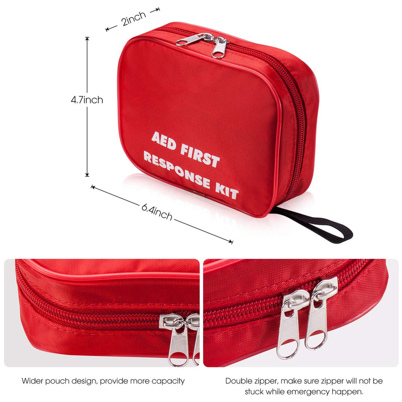[Australia - AusPower] - AED First Kit with CPR, Gloves, Razor, Scissors, Gauze Pads, and Cleansing Wipes for AED Training 