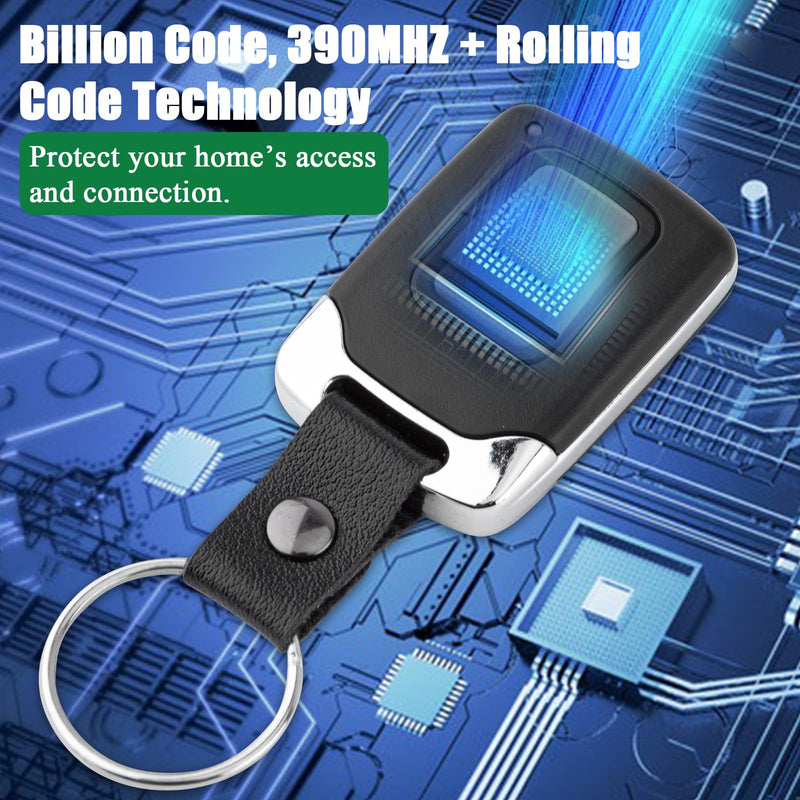 [Australia - AusPower] - LAWOHO 81LM 61LM 850CB Billion Code Mini Keyring Remote for Green Learn Button Liftmaster Chamberlain Sears Craftsman Garage Door Openers 2 Pack 