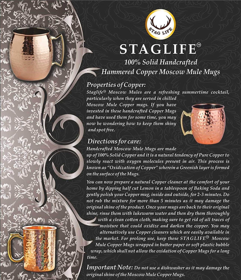 [Australia - AusPower] - Staglife Copper Bottle for Drinking Water - Ayurveda Health Benefits to Increase Immunity - Pure Drinking Water - Leak Proof - Antique Black Matte Finish - (Large / 1 Litre / 34 ounce) 