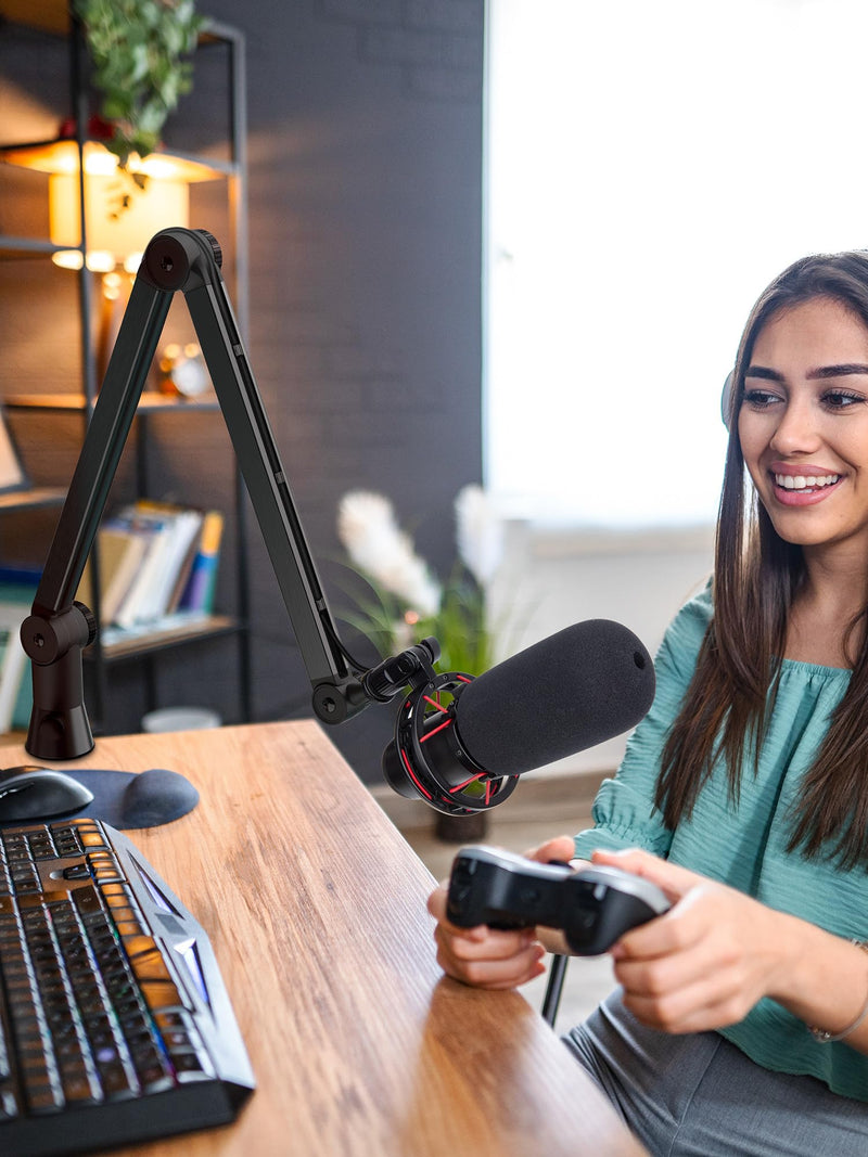 [Australia - AusPower] - SUNMON HyperX QuadCast Boom Arm - Upgraded Heavy Duty Mic Arm with HyperX QuadCast Pop Filter, 360° Rotatable Microphone Arm for HyperX QuadCast, QuadCast S 