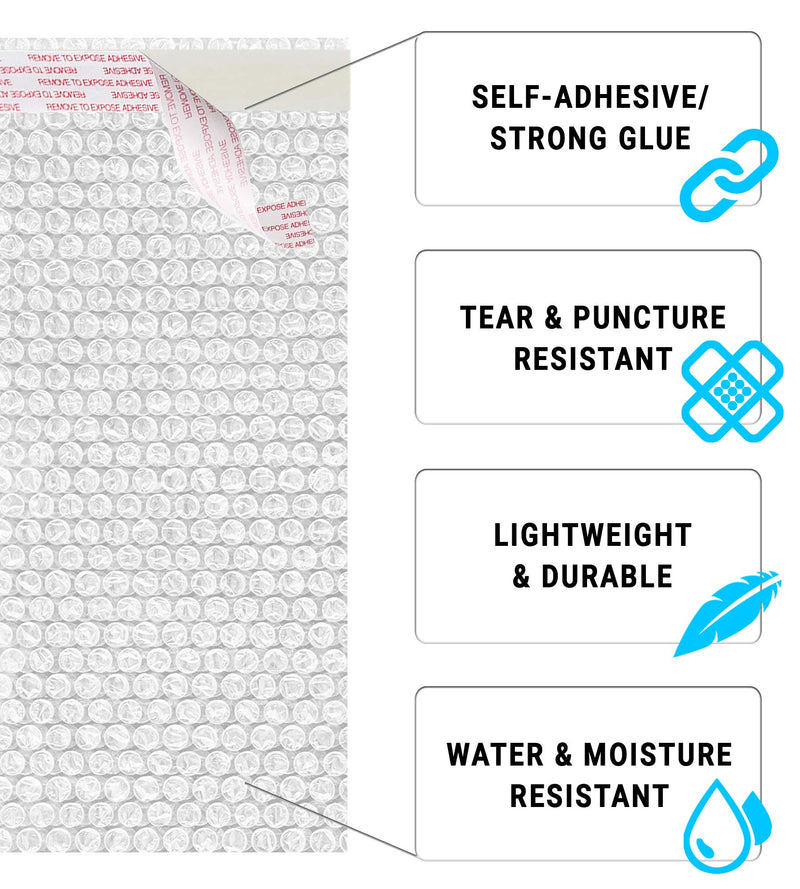 [Australia - AusPower] - Bubble Out Bags 8 x 11.5 Clear Cushioned Pouches 8 x 11 1/2 by Amiff. Pack of 25 Bubble Pouch Bags. Self-Sealing. Mailing, Shipping, Packing, Packaging, Storage and Moving. 8" x 11.5" / 25 Pack 