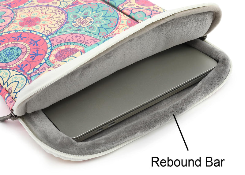 [Australia - AusPower] - SANFAN 360° Protective Laptop Sleeve Case Bag with 2 Pockets,Laptop Cover with Handle and Luggage Strap for MacBook Pro 14 inch,Surface Laptop 14.4 inch and 14 inch Laptop (Bandanna) 14 inch-14.4 inch Bandanna 