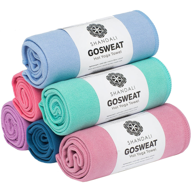 [Australia - AusPower] - GoSweat Non-Slip Hot Yoga Towel by Shandali with Super-Absorbent Soft Suede Microfiber in Many Colors, for Bikram Pilates and Yoga Mats. Evening Blue Standard - 26.5 x 72 