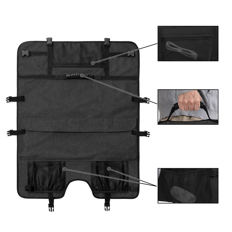 [Australia - AusPower] - CURMIO Computer Monitor Carrying Case for 24 Inch Monitor, Computer Screen Dust Cover with Rubber Handle and Pockets, Black (Patented Design) 