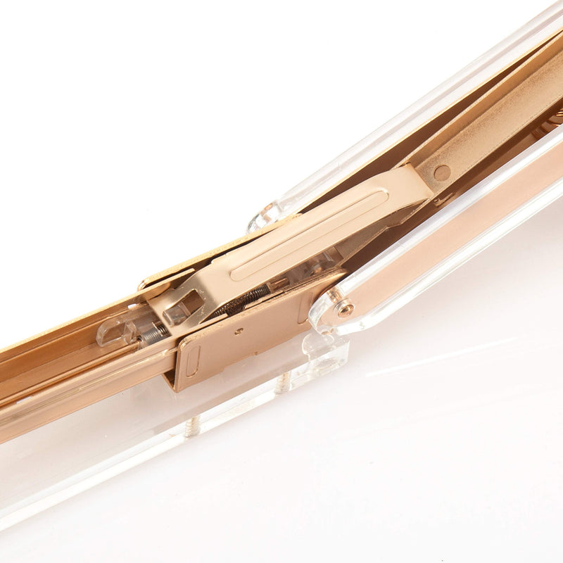 [Australia - AusPower] - SIRMEDAL Elegant Ultra Clear Acrylic Office Supplies Acrylic Stapler Matte Gold Desktop Stapler with 1000pcs Staples for Office Accessories(Gold) 