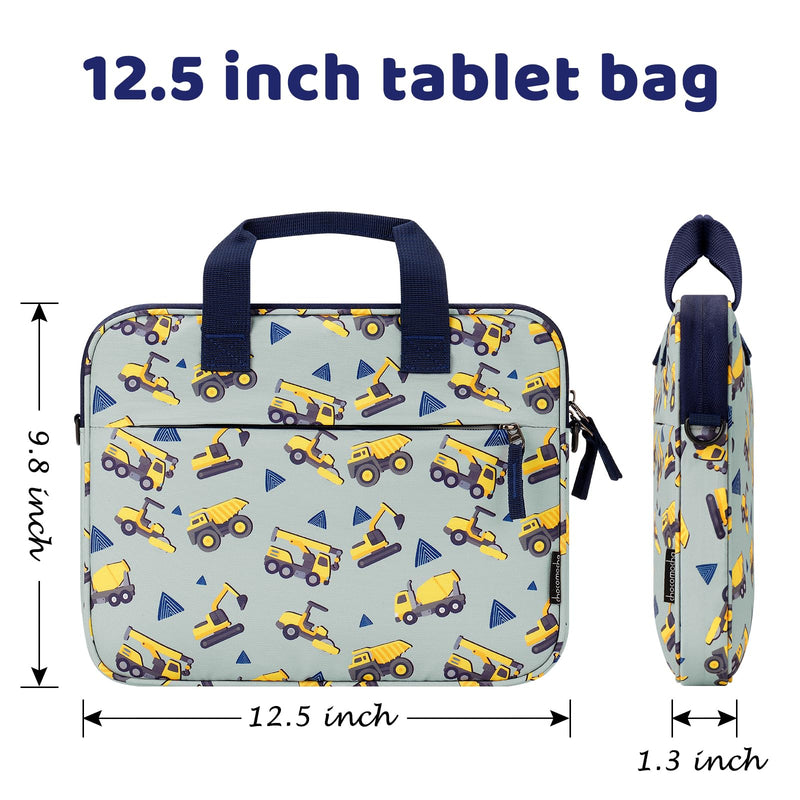 [Australia - AusPower] - Choco Mocha Tablet Bag for Kids（10inch & 12.5inch） 12.5inch（12.5 x 9.8 x 1.3） Truck Gray 12.5inch 