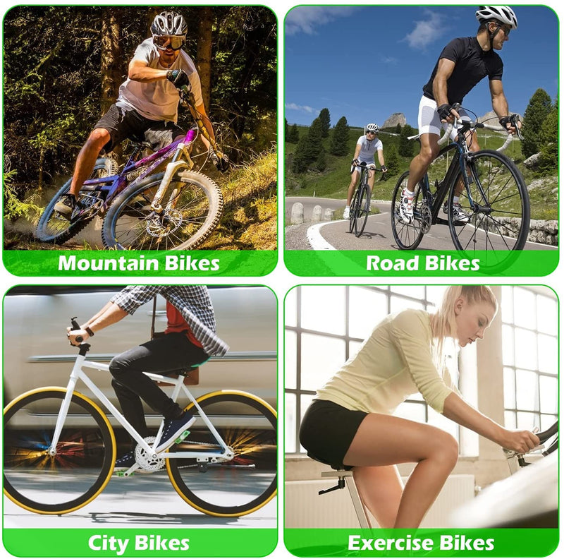 [Australia - AusPower] - Zacro Large Gel Bike Seat Cover - Wide Padded Bicycle Seat Cover-Exercise Bike Seat Cushion for Women Men Comfort Compatible with Peloton, Cruiser, Stationary Bike-Water&Dust Resistant Cover Included 