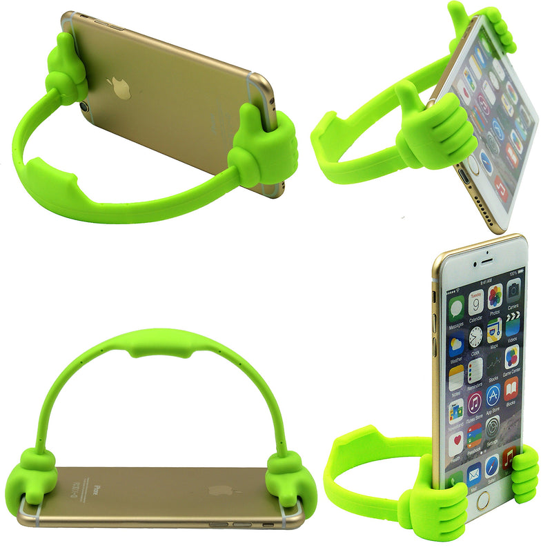 [Australia - AusPower] - Thumbs-up Cell Phone Stand, Pack of 7, Honsky Universal Flexible Multi-Angle Cute Desk Desktop Phone Holder, Compatible with Android Switch Nintendo Tablet, Assorted Colors, Bundle Black,blue,purple,green,red,white,pink 