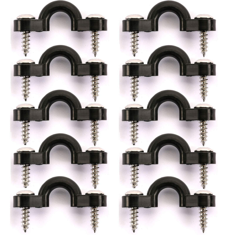 [Australia - AusPower] - Borogo Kayak Pad Eye Kit, 10PCS Nylon Bungee Deck Loops Tie Down Pad Eye with 20 Screws for Boat Kayak Deck Rigging Kit 