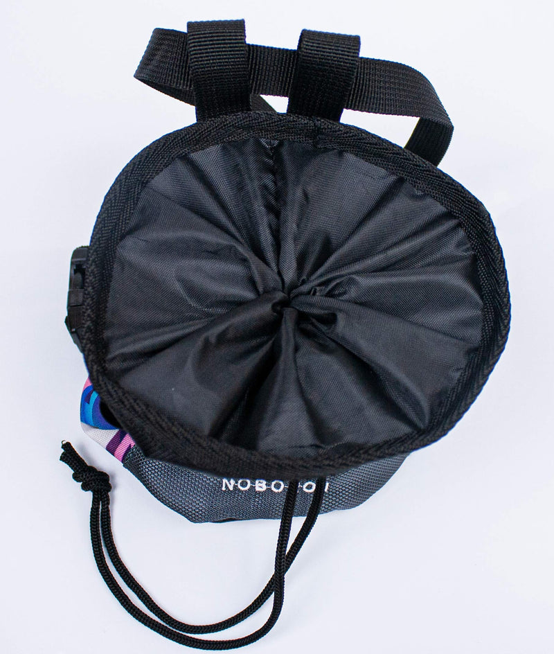 [Australia - AusPower] - Noborou Chalk Bag for Rock Climbing + Crossfit + Weightlifting | Bouldering Chalk Bag | Wide Opening | Large Zippered Pocket | Adjustable and Removable Belt Moonrise Blue 