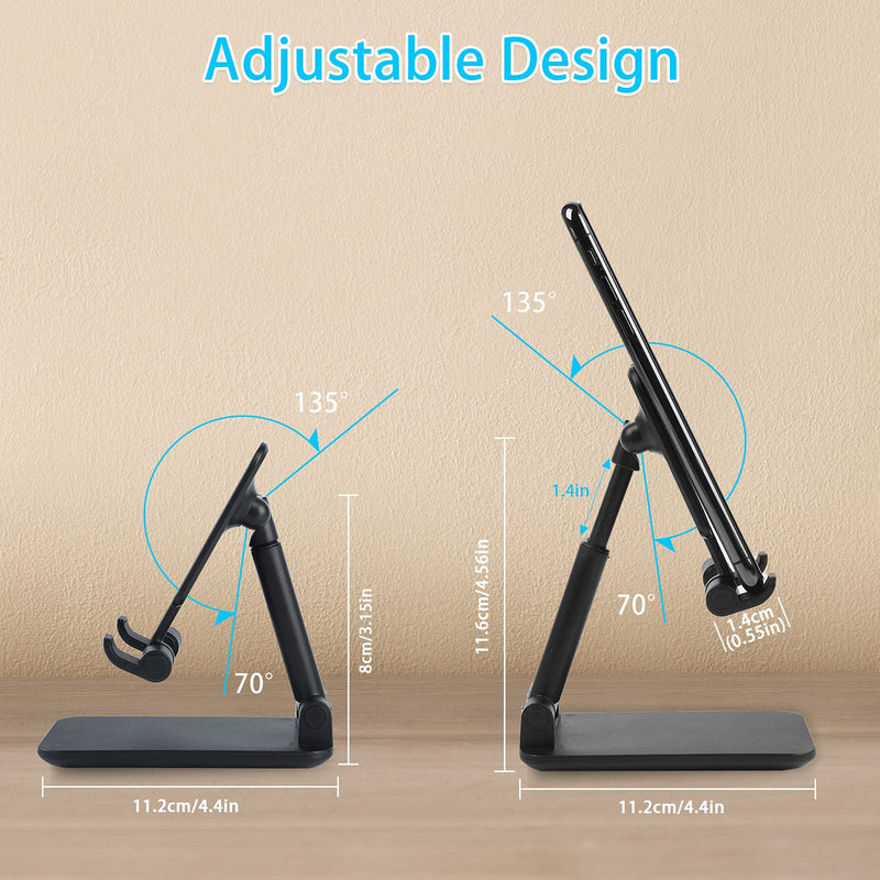 [Australia - AusPower] - Foldable Cell Phone Stand Holder.Cell Phone Holder for Desk.Phone Dock.Holder.Cradle.Stand for Office Desk.Mobile Phone Holder.Phone Stand for Desk.Cell Phone Stand.Cell Phone Holder for Desk 