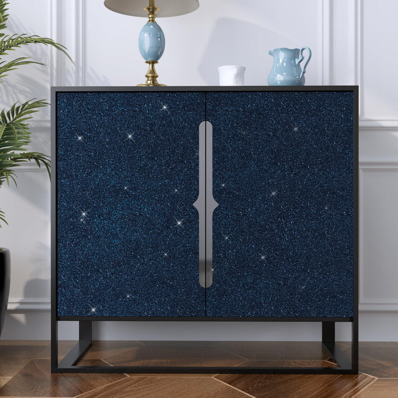 [Australia - AusPower] - VaryPaper Black Blue Glitter Wallpaper Stick and Peel 15.7''x78.7'' Decorative Glitter Contact Paper for Cabinets Removable Self Adhesive Glitter Wall Paper Sparkle Wallpaper for Bedroom Accent Walls 