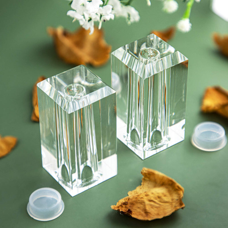 [Australia - AusPower] - Set of 2 Refillable Seasoning Bottle Crystal Salt and Pepper Shakers Kitchen or Table Decor Salt Shaker Set Style 3 