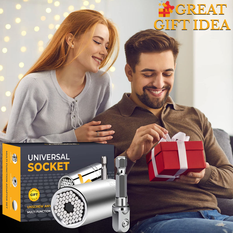 [Australia - AusPower] - Universal Socket Tools Gifts for Men, Dad Gifts, Stocking Stuffers Mens Gifts Christmas Gifts for Men Him Dad Boyfriend Father Husband Mechanic Tools for Men Who Have Evreything Cool Stuff Gadgets 