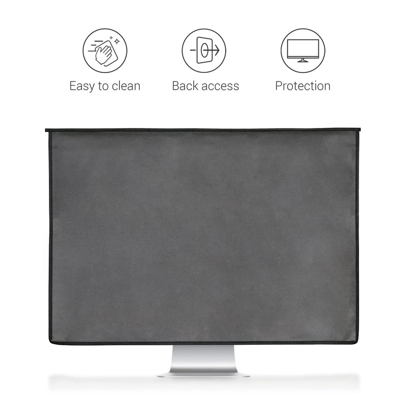 [Australia - AusPower] - kwmobile Cover Compatible with 24-26" Monitor - 3-in-1 Case with Storage for Mouse, Keyboard - Dark Grey 