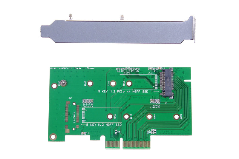 [Australia - AusPower] - KNACRO M Key M.2 PCIe x4 NGFF SSD B Key M.2 NGFF SSD to PCI-E x4 Adapter Card for Samsung SP941 SM951 A110 M6E 