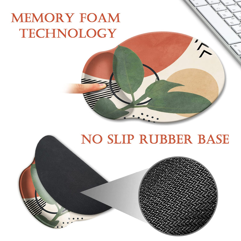 [Australia - AusPower] - HOPONY Ergonomic Mouse Pad with Wrist Support Gel Mouse Pad with Wrist Rest, Comfortable Computer Mouse Pad for Laptop, Pain Relief Mousepad with Non-Slip Rubber Base, 9 x 10 in,Modern Abstract Modern Abstract 