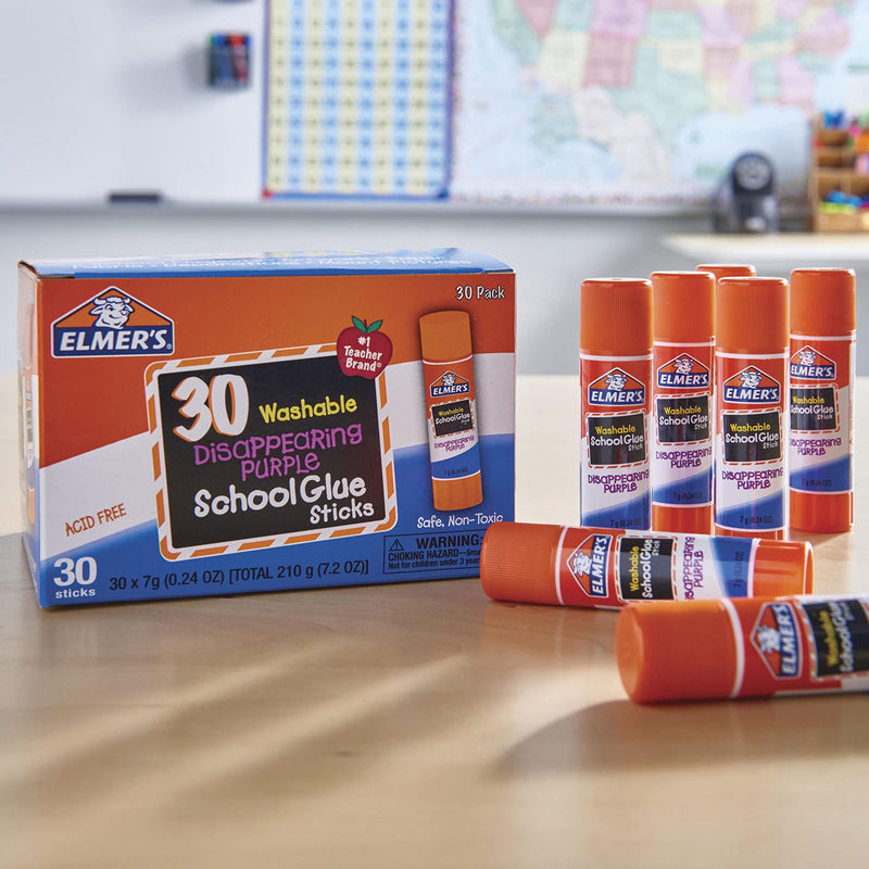 [Australia - AusPower] - Elmer's All Purpose School Glue Sticks, Washable, 7 Gram, 30 Count 